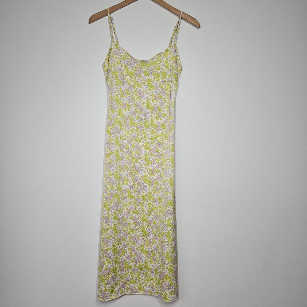 Zara Slip Dress Women S Midi Floral Babydoll Cutout Satin Dainty Fairy Whimsical